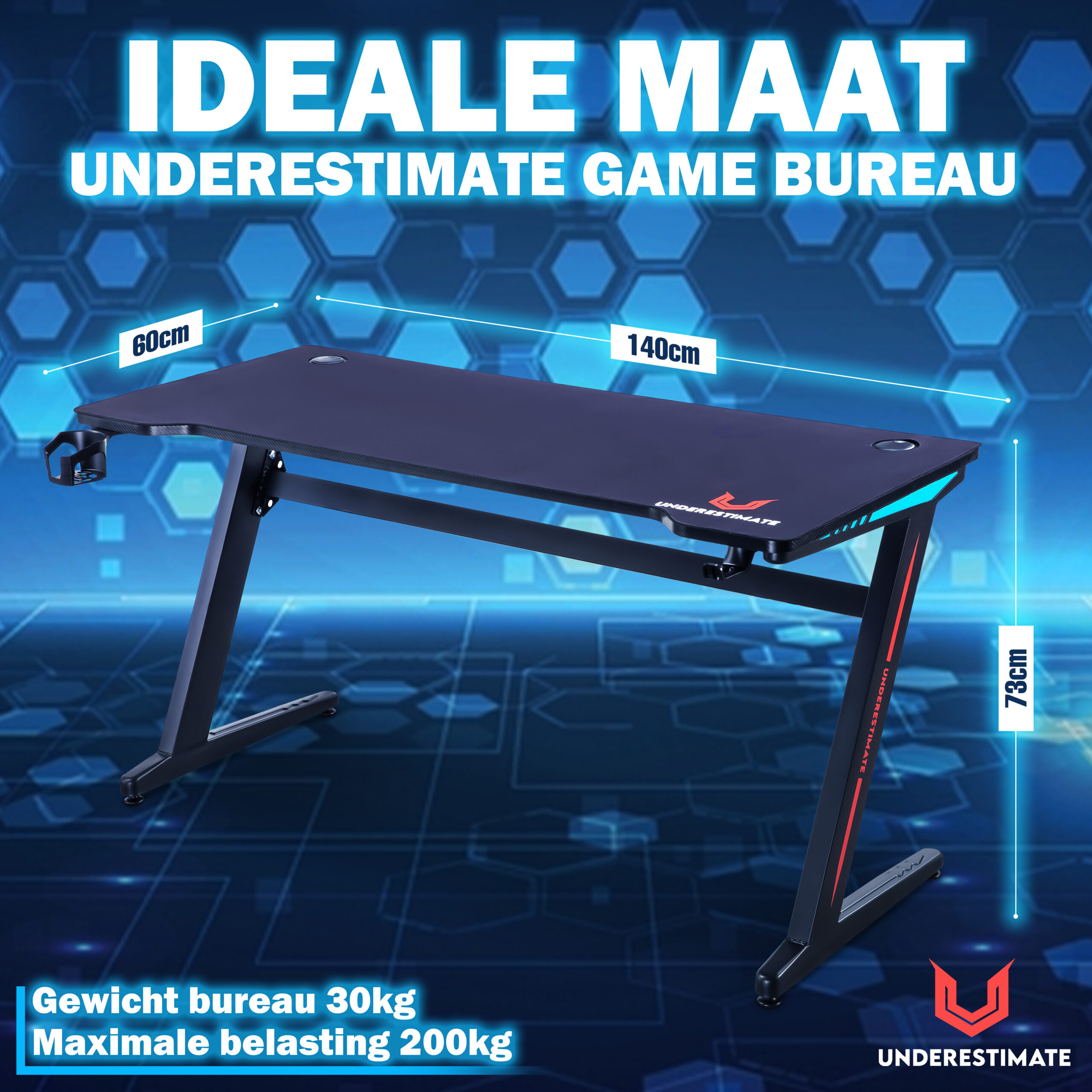 Gaming Bureau met LED Verlichting